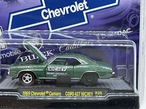 M2 Machines by M2 Collectible Detroit-Muscle 1969 Chevy COPO 427 Nickey 1-64 Scale R26 14-34 Metallic Green Details Like NO Other M2 Machines by M2 Collectible Detroit-Muscle 1969 Chevy COPO 427 Nickey 1-64 Scale R26 14-34 Metallic Green Details Like NO Other