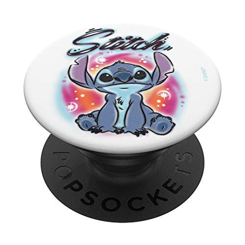 Disney Lilo  and  Stitch Airbrush Portrait PopSockets PopGrip- Swappable Grip for Phones  and  Tablets