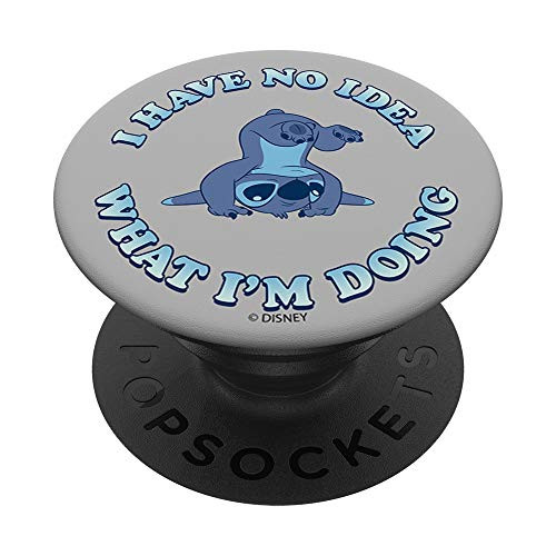 Disney Lilo  and  Stitch No Idea Stitch PopSockets PopGrip- Swappable Grip for Phones  and  Tablets