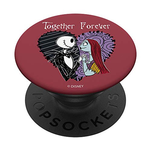 Disney The Nightmare Before Christmas Jack  and  Sally Forever PopSockets PopGrip- Swappable Grip for Phones  and  Tablets
