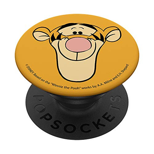 Winnie The Pooh Tigger Head Shot PopSockets PopGrip- Swappable Grip for Phones  and  Tablets