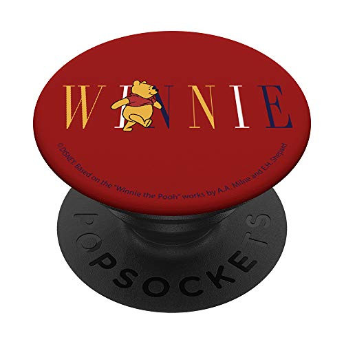 Disney Winnie The Pooh Winnie Text PopSockets PopGrip- Swappable Grip for Phones  and  Tablets