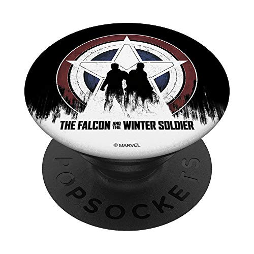 Marvel The Falcon And The Winter Soldier Silhouettes Logo PopSockets PopGrip- Swappable Grip for Phones  and  Tablets