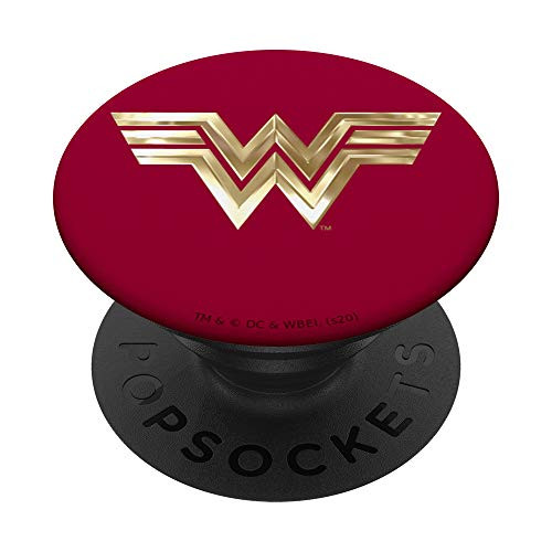 Wonder Woman 1984 Golden Logo PopSockets PopGrip- Swappable Grip for Phones  and  Tablets