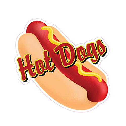 Hotdogs Concession Restaurant Food Truck Die-Cut Vinyl Sticker 14 inches
