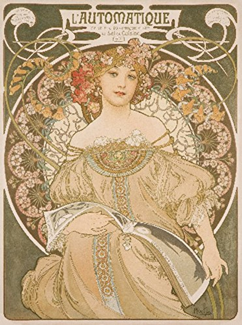Reverie L'Automatique Vintage Poster -artist- Mucha Alphonse- France c. 1897 -12x18 Art Print Travel Poster Wall Decor- Reverie L'Automatique Vintage Poster -artist- Mucha Alphonse- France c. 1897 -12x18 Art Print Travel Poster Wall Decor-
