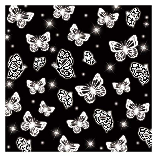 Funnytree 6x6ft Old School Early 2000s Backdrop Black Glitter Butterfly Photo Background Photography Vintage Glamour Shot 80s 90s Birthday Party Banner Decorations Girls Kids Portrait Selfie Props