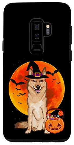 Galaxy S9 plus Dog Halloween Finnish Spitz Jack O Lantern Pumpkin Case