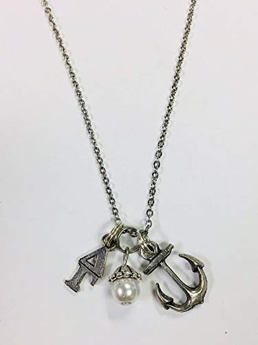 Delta Gamma DG Trio Charm Necklace Sorority Greek Necklace 18 inch chain