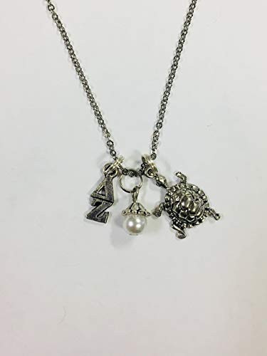 Delta Zeta Trio Charm Necklace Sorority Greek Necklace 18 inch chain