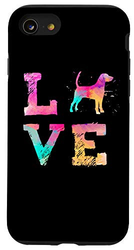 iPhone SE -2020- - 7 - 8 Colorful Harri Dog Love-r for Dad and Mom Black Case