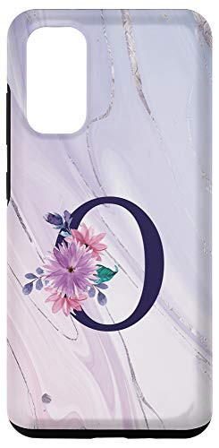 Galaxy S20 Purple Flower Initial Letter O Monogram Personalized Gifts Case
