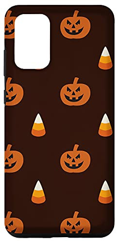 Galaxy S20 plus Halloween Design Candy Pumpkin Jack O Lantern Pattern Orange Case