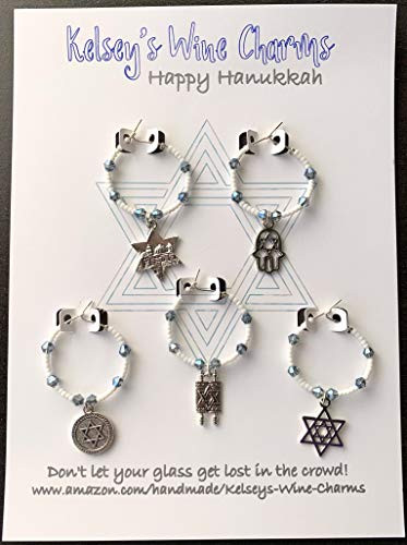 Hanukkah Themed Holiday Wine Glass Charms