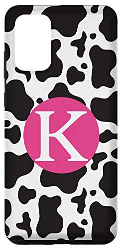 Galaxy S20 plus Cute Letter K Initial Monogram Name Cow Print Pattern Gift Case