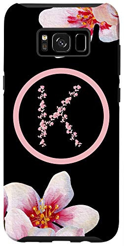 Galaxy S8 plus Letter K Personalized Initial K Cherry Blossoms Floral Gift Case