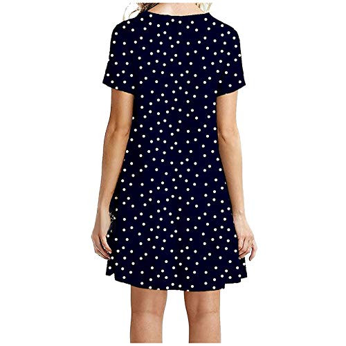 Women Short Dress Solid Color and The New Printed O-Neck Short Sleeve Loose Casual Mini Dress Fashion Women's Summer Clothing Women Short Dress Solid Color and The New Printed O-Neck Short Sleeve Loose Casual Mini Dress Fashion Women's Summer Clothing