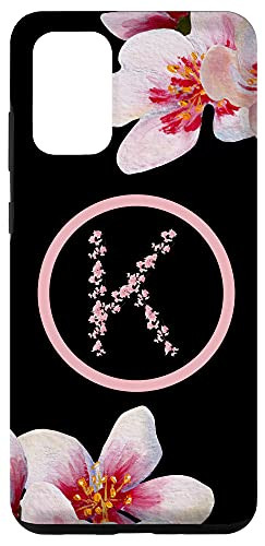 Galaxy S20 plus Letter K Personalized Initial K Cherry Blossoms Floral Gift Case