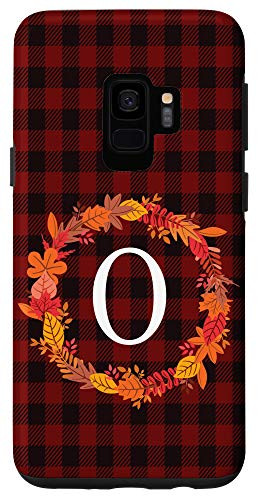 Galaxy S9 Buffalo Plaid Initial Letter O Monogram Personalized Gifts Case