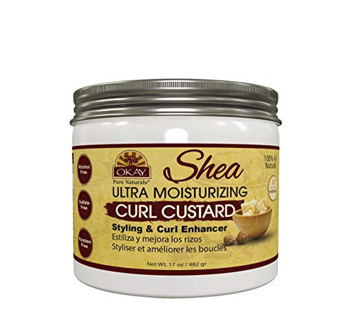 Shea Ultra Moisturizing Curl Enhancing Curl Custard For Styling and Curl Enhancing For SmoothGlossyFrizz FreeStrong and Well Defined Curls AlcoholSulfateParaben Free Made in USA 17oz