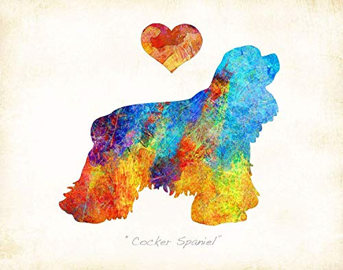 COCKER SPANIEL 2 Dog Breed Art Print by Dan Morris