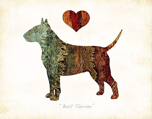 Bull Terrier 2 Dog Breed Art Print by Dan Morris