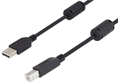 L-COM U2A00002-2M USB Cable w-Ferrite USB Type A Plug USB Type B Plug 2 m 6.56 ft USB 2.0 Black