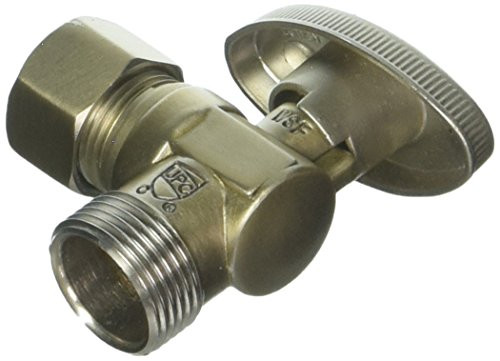 Jaclo 633-8-BU Angle Pattern O.D. Compression x 1-2" O.D. Compression Valve with Oval Handle 5-8" Bronze Umber