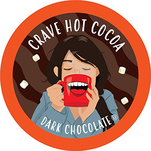 Crave Beverages Hot Chocolate Compatible with 2.0 K-Cup Brewers Dark Chocolate 40 Count