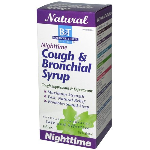 Nighttime Cough Bronchial Syrup Homeopathic Cough Suppressant -8 Fluid Ounces-