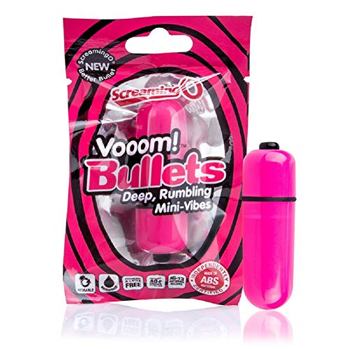 Screaming O Vooom Bullets - Strawberry Pink with Free Bottle of Adult Toy Cleaner