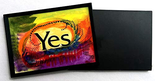 Yes 2x3 positive word magnet - Heartful Art by Raphaella Vaisseau