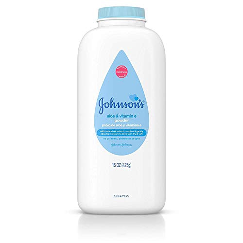 JOHNSON'S Aloe  and  Vitamin E Baby Powder 15 oz -Pack of 2-