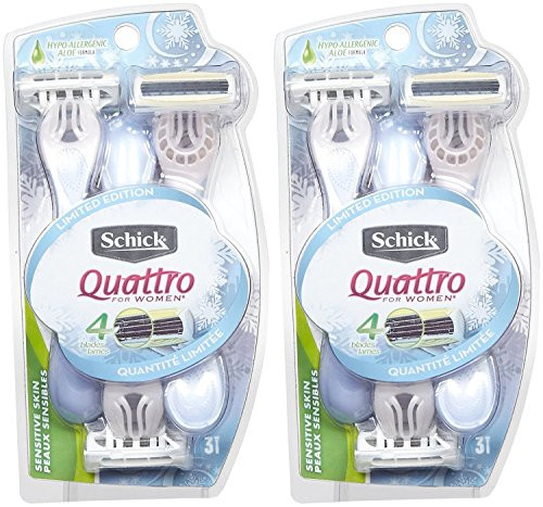 Schick Quattro Quattro for Women Sensitive Skin Disposable Razor - 3 ct - 2 pk