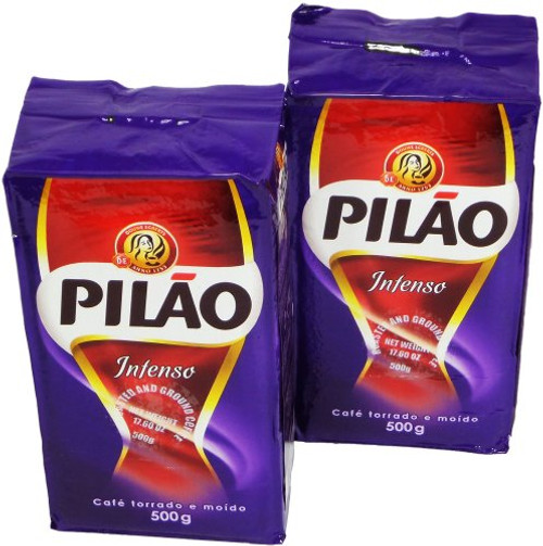 Pilão - Coffee Rost and Ground - Intense - 17.63 Oz -PACK OF 02-  Café Torrado e Moído - Intenso - 500g
