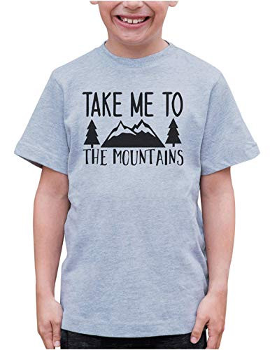 7 ate 9 Apparel Kids Take Me to The Mountains Camping Hiking Grey T-Shirt 5T