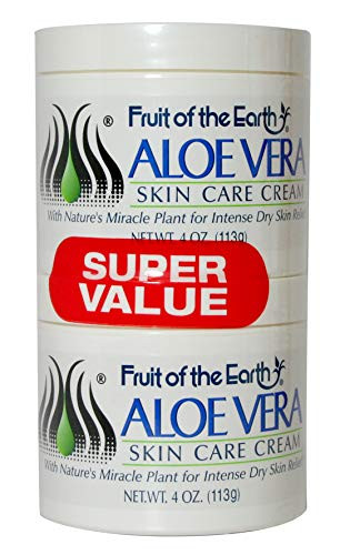 Fruit Of The Earth Bogo Cream Aloe Vera 4 Ounce Jar -118ml- -3 Pack-