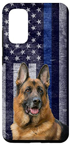 Galaxy S20 Thin Blue Line US Flag German Shepherd Police Dog K-9 Gift Case