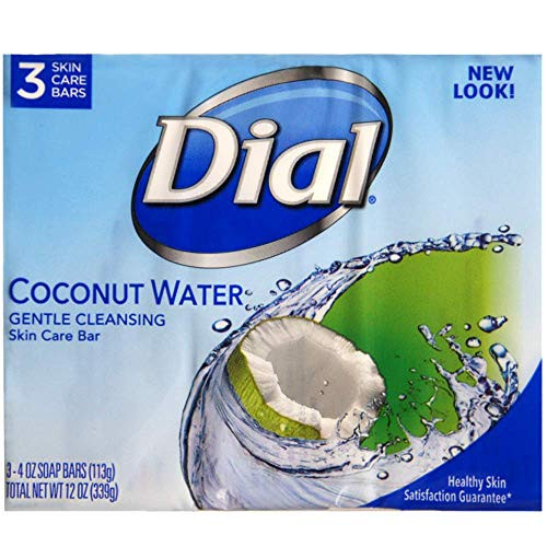 Dial Glycerin Soap Bars Coconut Water  and  Bamboo Leaf Extract 4 oz bars 3 ea -Pack of 4-