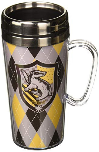 Spoontiques Hufflepuff Insulated Travel Mug 14 ounces Multicolored