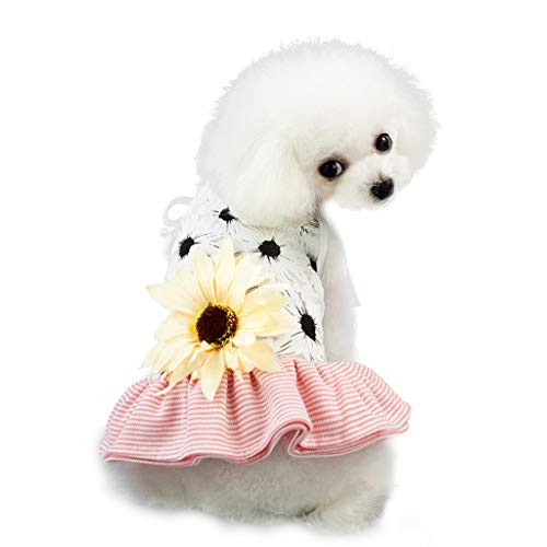 Wakeu Small Dog Girl Dress Pet Puppy Plaid Vest Shirt Tutu Skirt Clothes -L Pink- Wakeu Small Dog Girl Dress Pet Puppy Plaid Vest Shirt Tutu Skirt Clothes -L Pink-