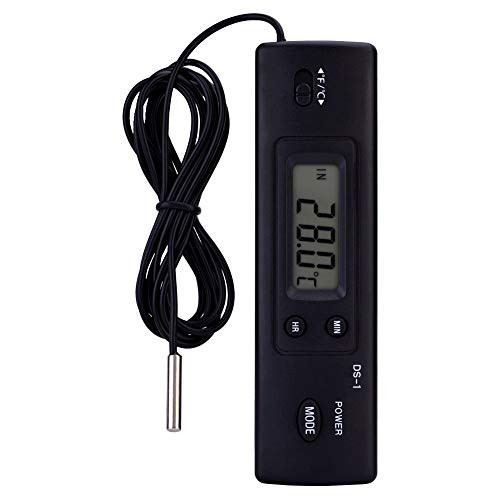 Humidity Meter - Electronic LCD Digital Temperature and Humidity Meter Thermometer Probe Sensor Wired for Refrigerator