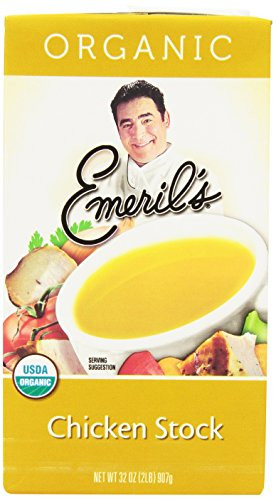 Emeril's All Natural Organic Stock Chicken 32 Ounce -Pack of 6-