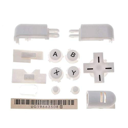 ABXY L R D Pad Cross Button Full Button Set for Nintendo DS Lite NDSL Console Buttons Kit - White
