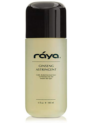 RAYA Ginseng Astringent with AHA 6 oz -G-205-  Gentle Glycolic Facial Toner for Dry and Sensitive Skin  Helps Tighten Pores Smooth Complexion and Reduce Fine Lines  Made With Alpha Hydroxy Acids
