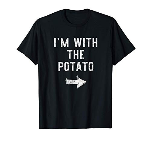 I'm With The Potato Costume Halloween Matching Couple T-Shirt