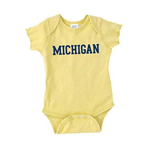 YC01 - Michigan Wolverines Basic Block Creeper - 18 Months - Maize