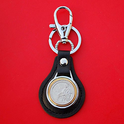 US 2016 Kentucky Cumberland Gap National Historical Park Quarter BU Uncirculated Coin Gold Silver Two Tone Leather Key Chain Ring NEW - America the Beautiful US 2016 Kentucky Cumberland Gap National Historical Park Quarter BU Uncirculated Coin Gold Silver Two Tone Leather Key Chain Ring NEW - America the Beautiful