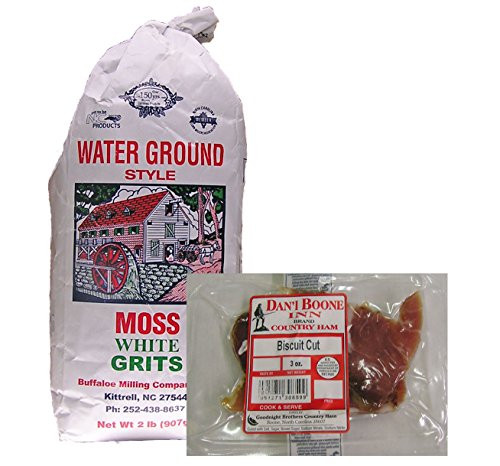 Moss Water Ground White Grits and Dan'l Boone Country Ham Moss Water Ground White Grits and Dan'l Boone Country Ham