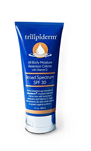 Trilipiderm All-Body Moisture Retention Crème Broad Spectrum SPF 30 with Vitamin D  Plant-Based All-Day Hydration Sunscreen for Body and Face Travel-Size TSA-Approved 3 Ounce Tube